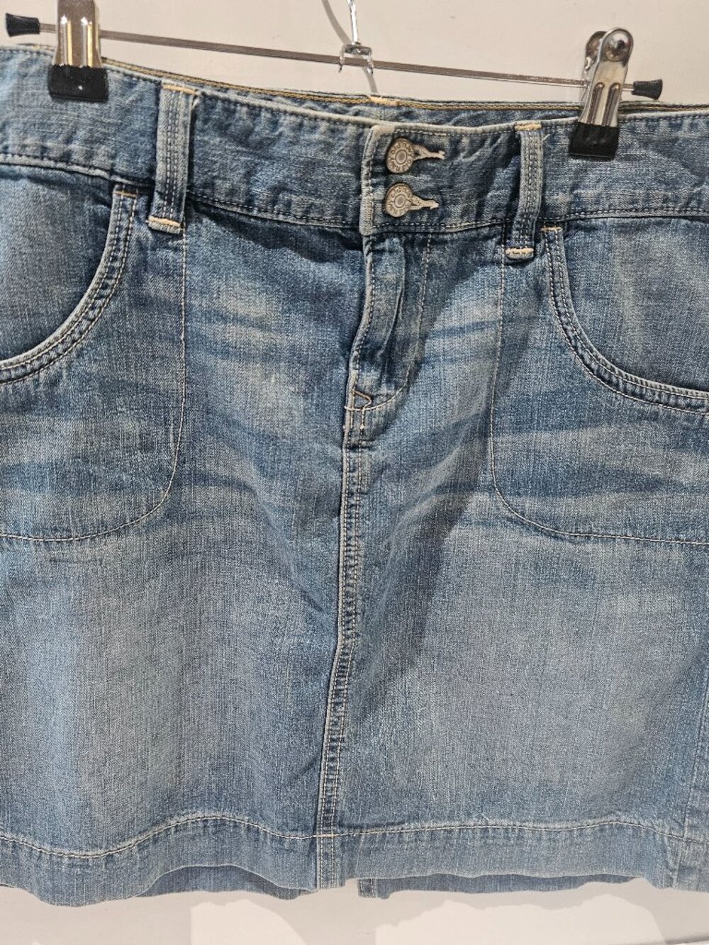 Old Navy Denim Skirt Size 6 Light Wash Cotton